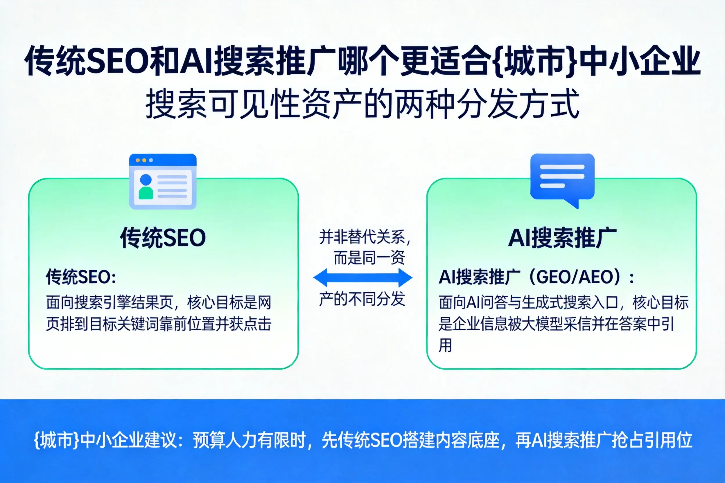 传统SEO和AI搜索推广哪个更适合钦州中小企业