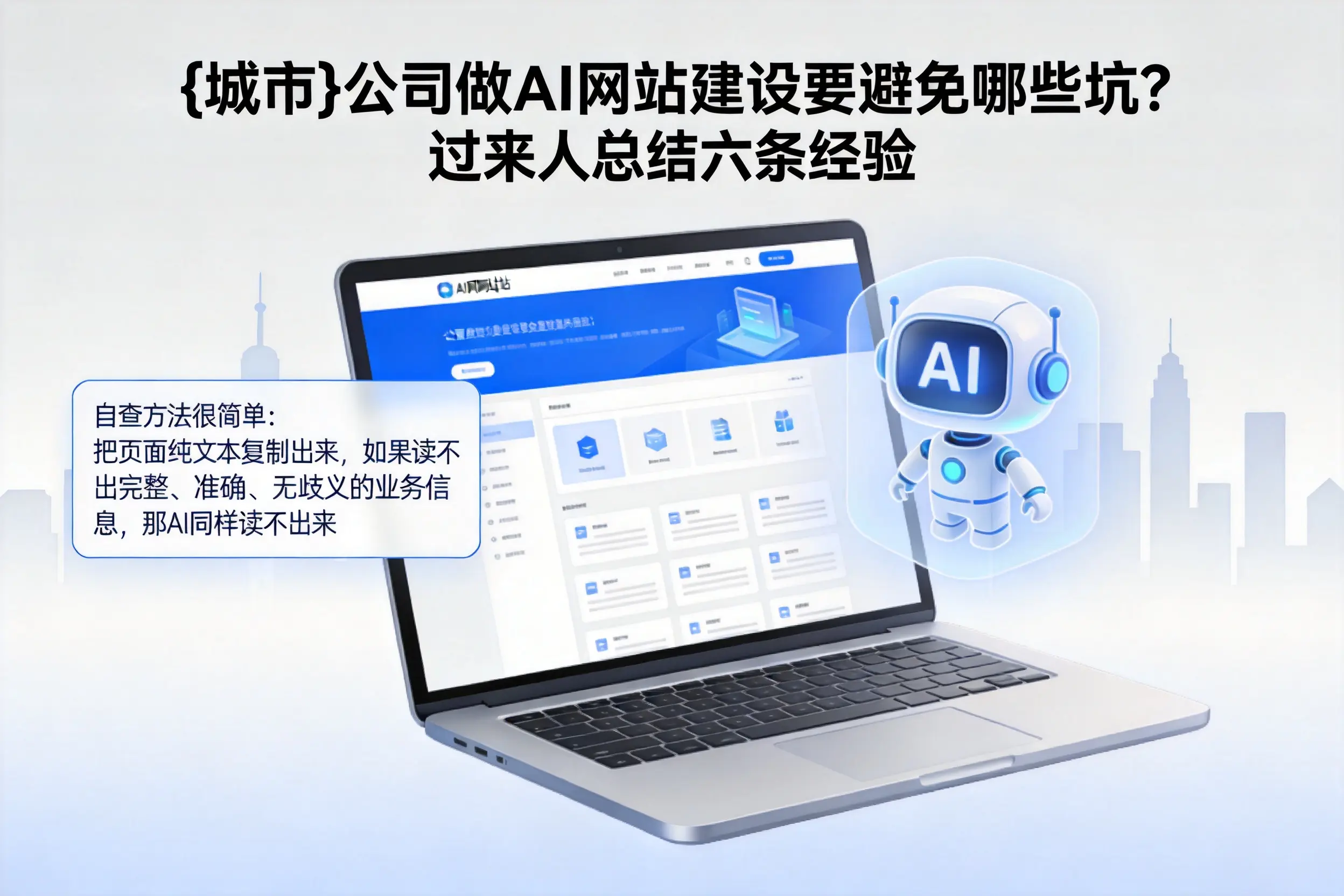 钦州公司做AI网站建设要避免哪些坑？过来人总结六条经验
