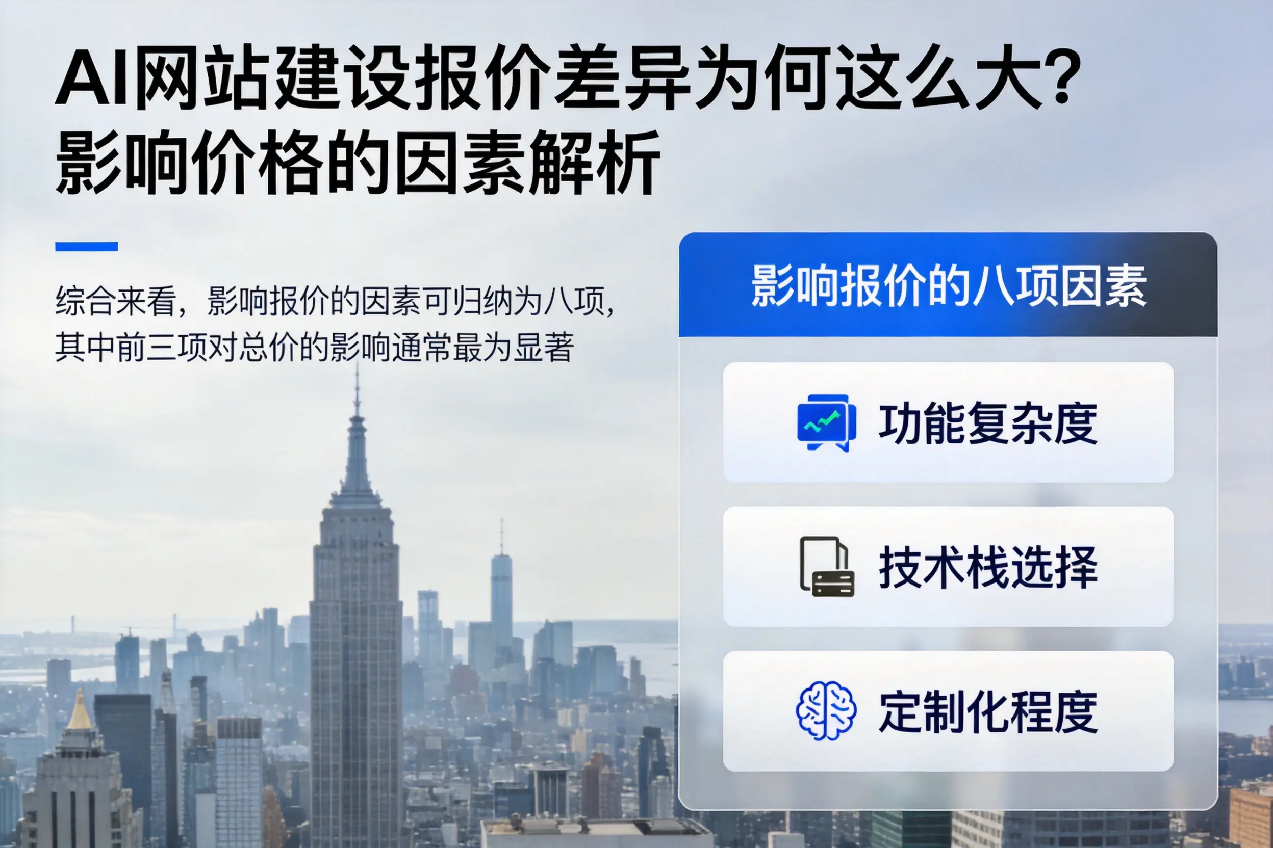 钦州AI网站建设报价差异为何这么大？影响价格的因素解析