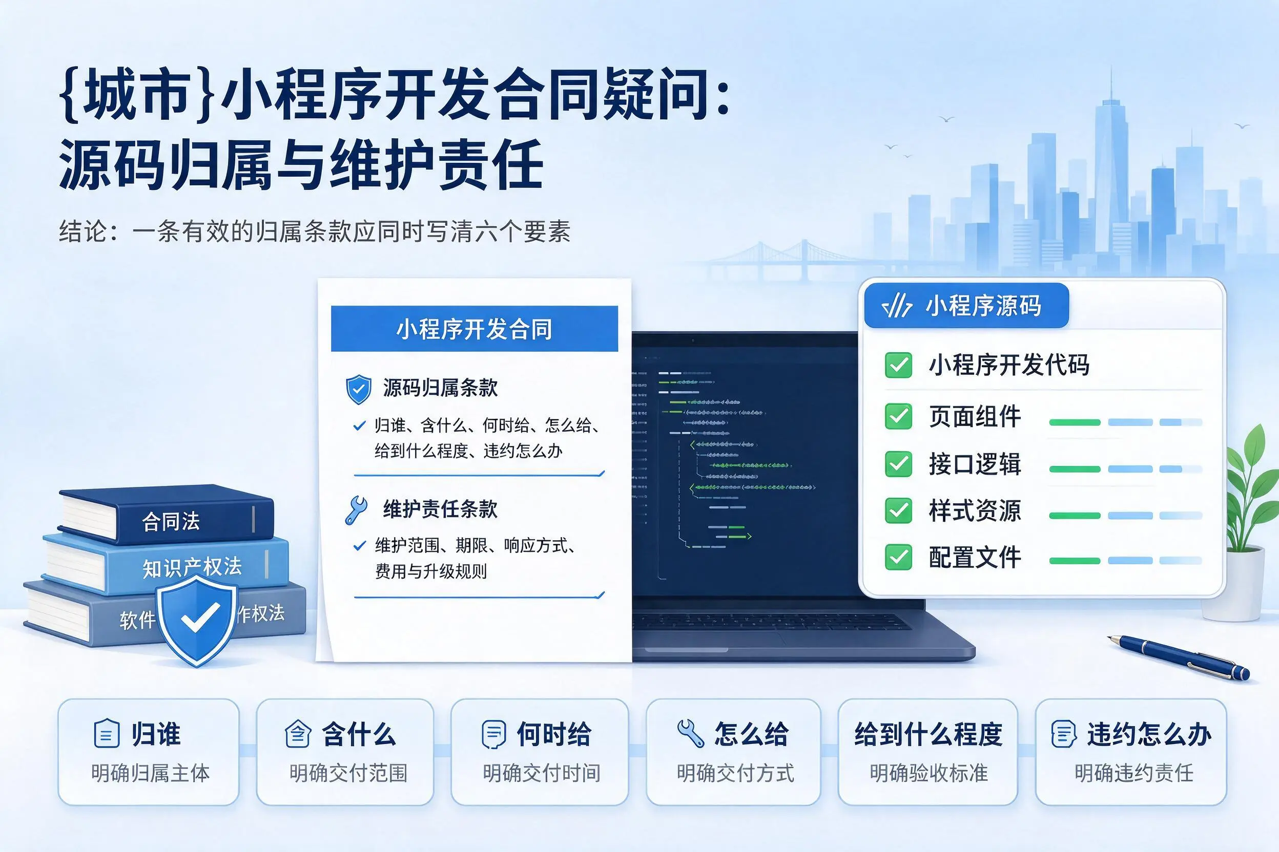 钦州小程序开发合同疑问:源码归属与维护责任