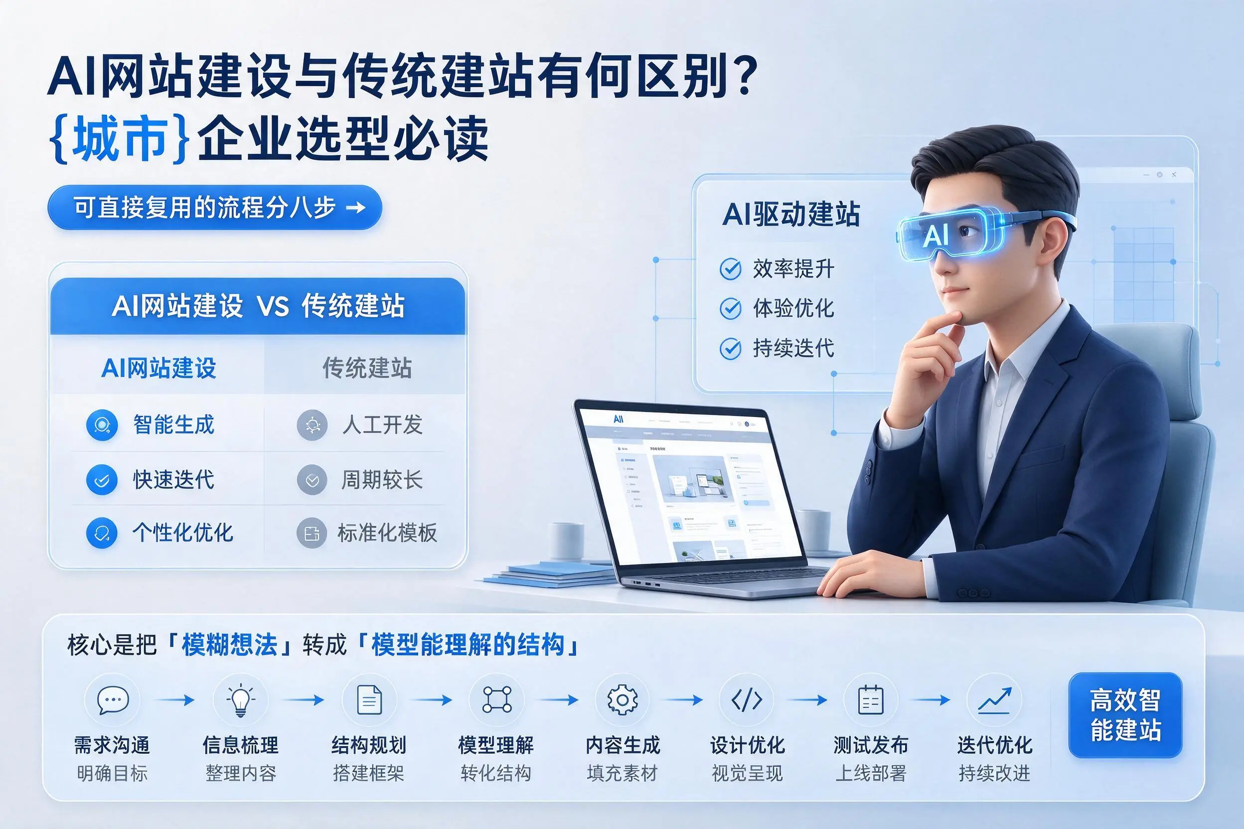 AI网站建设与传统建站有何区别？钦州企业选型必读