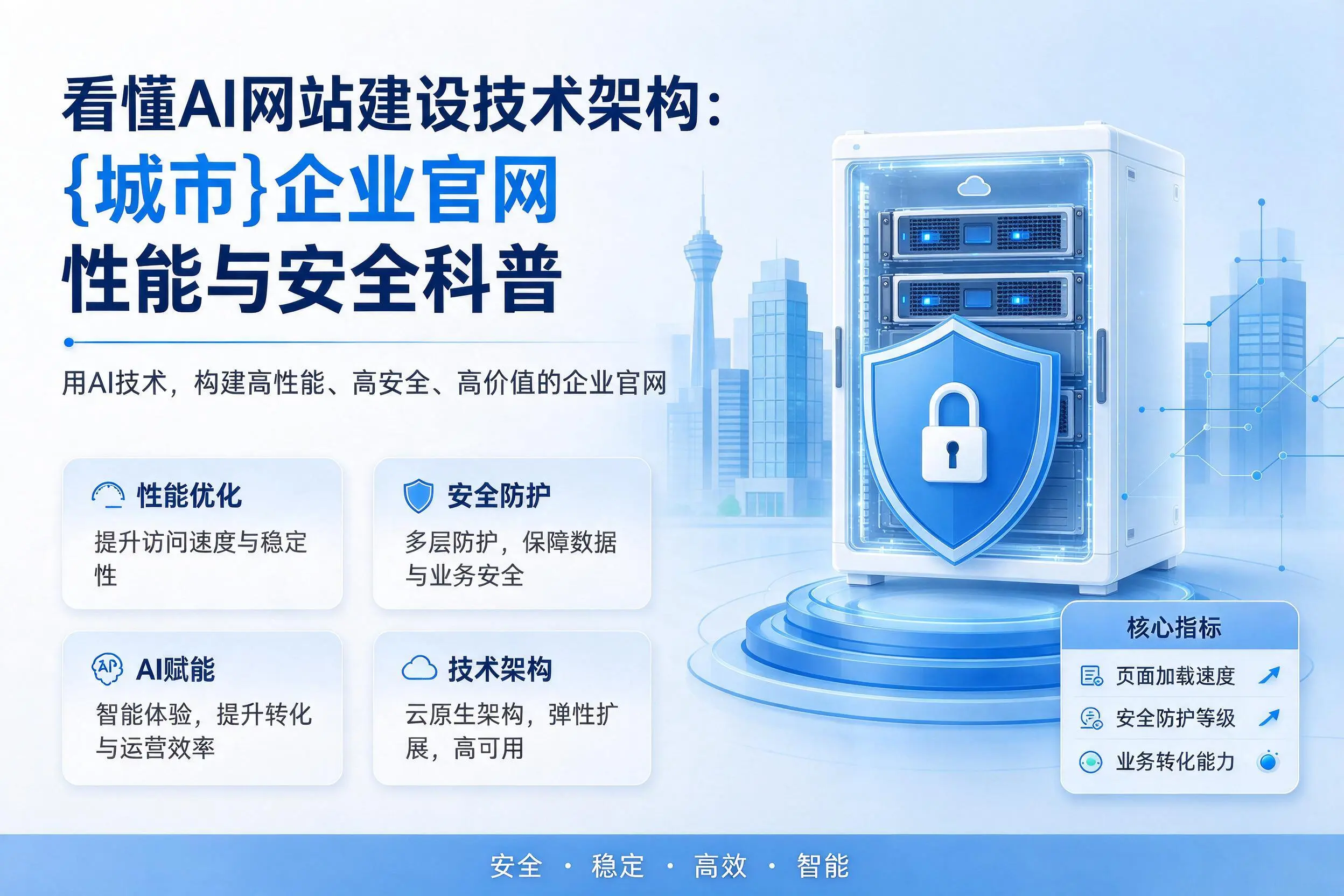 看懂AI网站建设技术架构：钦州企业官网性能与安全科普
