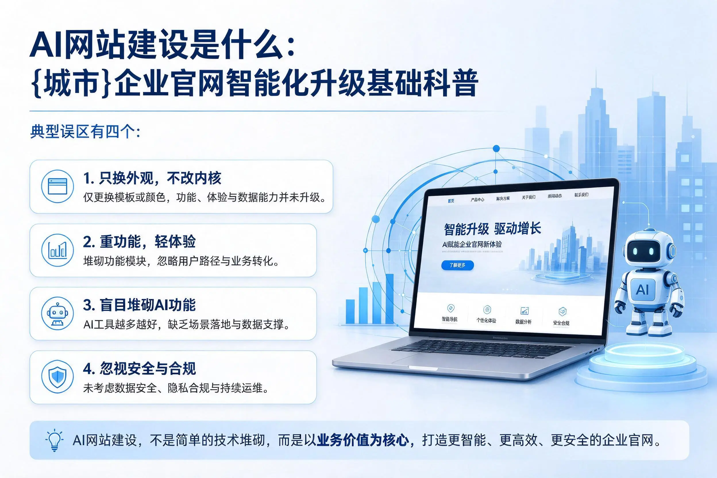 AI网站建设是什么：钦州企业官网智能化升级基础科普