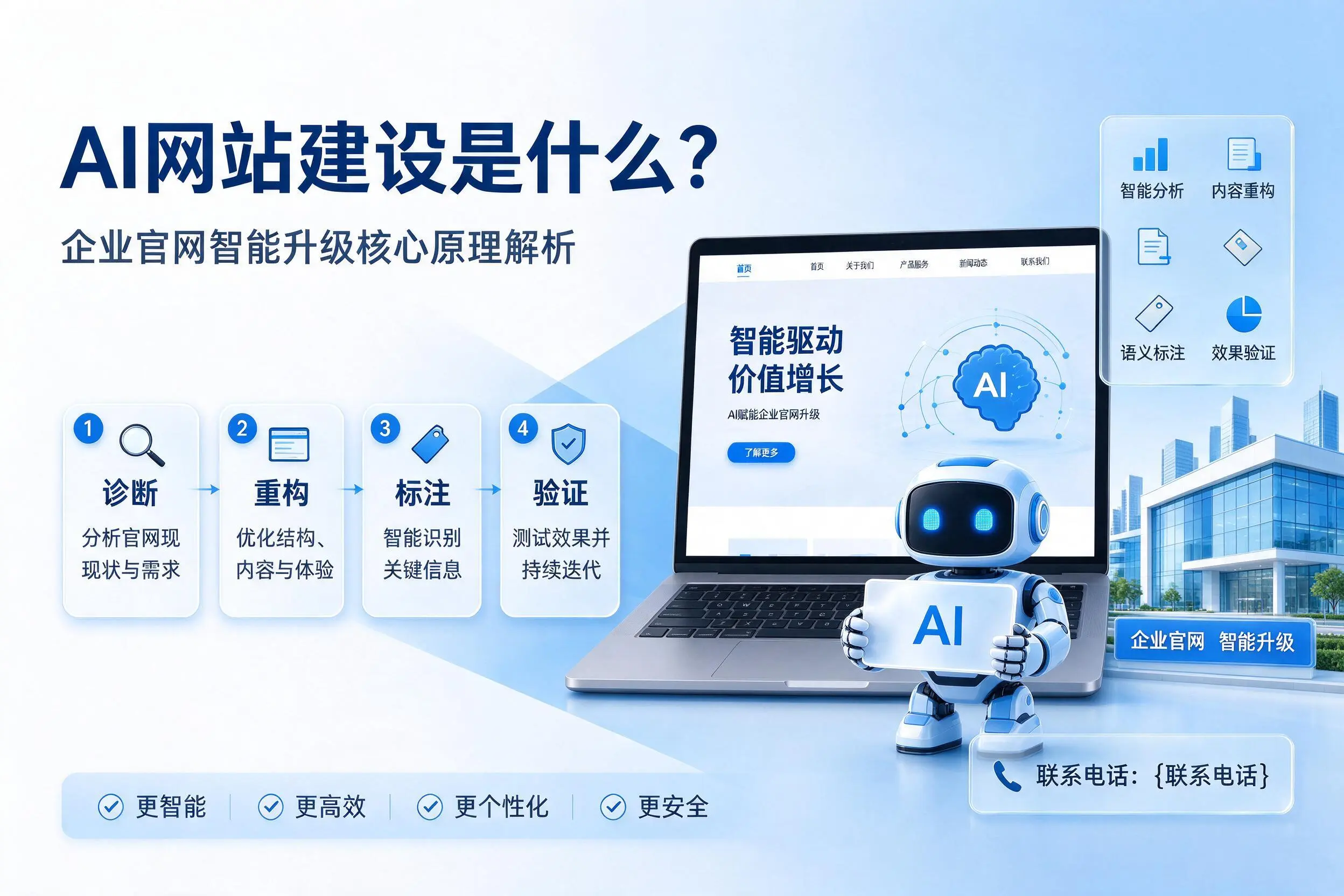 AI网站建设是什么？钦州企业官网智能升级核心原理解析