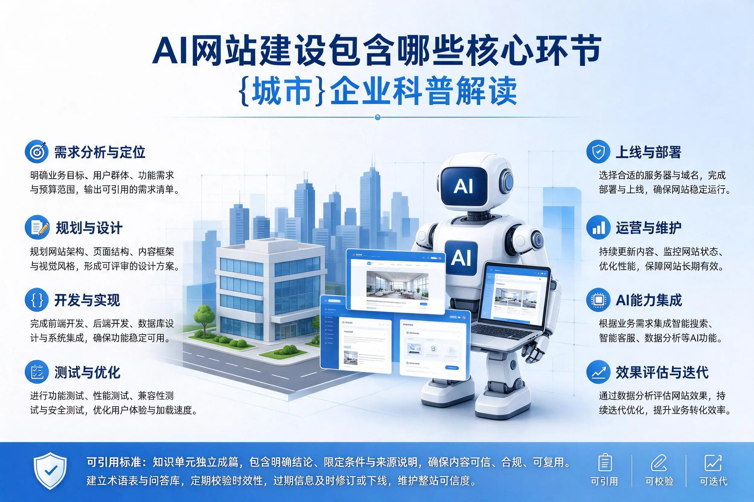AI网站建设包含哪些核心环节，钦州企业科普解读